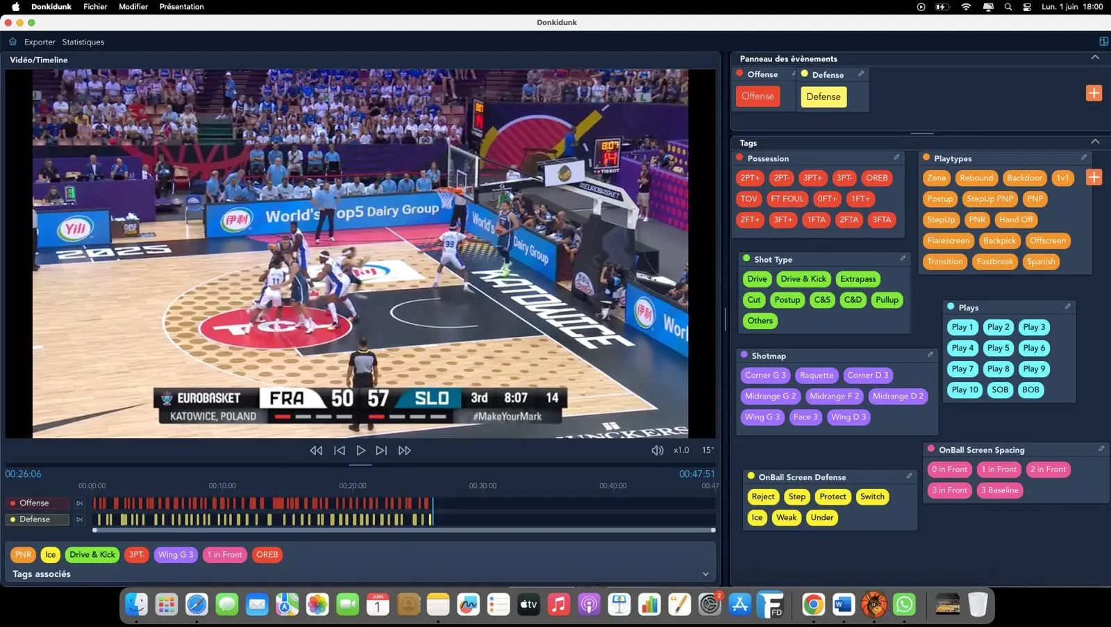 donkidunk game import and tagging workspace
